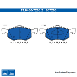 ATE plaquettes de frein d’origine (13046072052) pour Ford, Mazda
