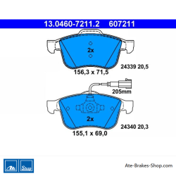 ATE plaquettes de frein d’origine (13046072112) pour Alfa Romeo