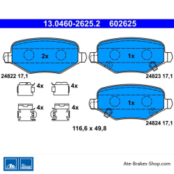 ATE plaquettes de frein d’origine (13046026252) pour Chrysler, Fiat