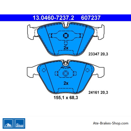 ATE pastillas de freno originales (13046072372) para BMW