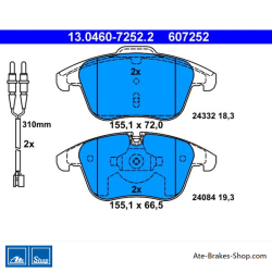 ATE plaquettes de frein d’origine (13046072522) pour Citroën, Peugeot