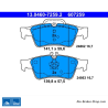 ATE plaquettes de frein d’origine (13046072592) pour Mercedes-Benz