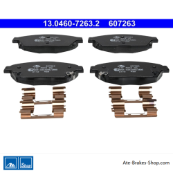 ATE originele remblokken (13046072632) voor Chevrolet, Opel, Vauxhall