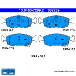 ATE originele remblokken (13046072892) voor Fiat, Lancia