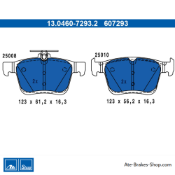 ATE originele remblokken (13046072932) voor Audi, Cupra, Seat, Skoda, Volkswagen (VW)