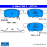 ATE original brake pads (13046073082) for Opel