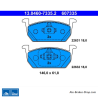 ATE originalen Bremsbelägen (13046073352) für Audi, Seat, Skoda, Volkswagen (VW)