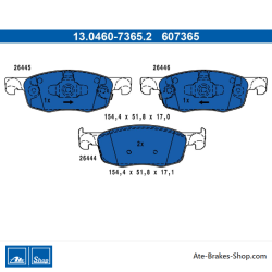 ATE originele remblokken (13046073652) voor Mazda, Toyota