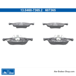 ATE plaquettes de frein d’origine (13046073652) pour Mazda, Toyota