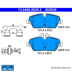 ATE originale Bremsbeläge (13046026392) für BMW