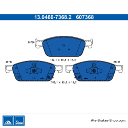 ATE original brake pads (13046073682) for Ford