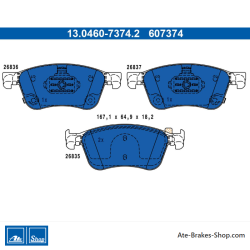 ATE originele remblokken (13046073742) voor Nissan, Renault