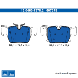 ATE original brake pads (13046073782) for BMW