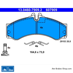 ATE originele remblokken (13046079092) voor Mercedes-Benz, Volkswagen (VW)