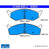 ATE original brake pads (13046080032) for Chrysler