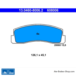 ATE plaquettes de frein d’origine (13046080062) pour Lada