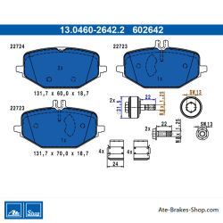ATE originale Bremsbeläge (13046026422) für Mercedes-Benz