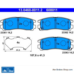 ATE original brake pads (13046080112) for Chevrolet, Opel