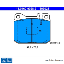 ATE original brake pads (13046090282) for Mercedes-Benz