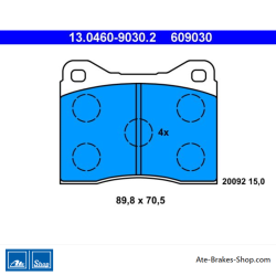 ATE original brake pads (13046090302) for BMW