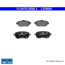 ATE original ceramic brake pads (13047026002) for Nissan, Renault