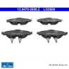 ATE originele keramische remblokken (13047026092) voor Audi, Ford, Skoda, Volkswagen (VW)