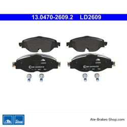 ATE pastillas de freno cerámicas originales (13047026092) para Audi, Ford, Skoda, Volkswagen (VW)
