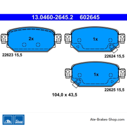 ATE originalen Bremsbeläge (13046026452) für Mazda