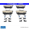 ATE original ceramic brake pads (13047026232) for Citroën, Opel, Peugeot
