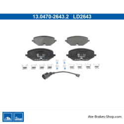 ATE originele keramische remblokken (13047026432) voor Audi, Cupra, Ford, Skoda, Volkswagen (VW)