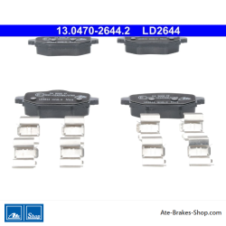 ATE plaquettes de frein en céramique d’origine (13047026442) pour Citroën, Opel, Peugeot