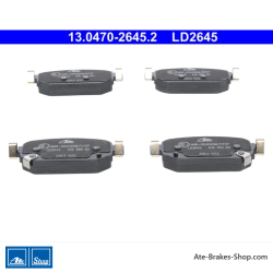 ATE originale Keramikbremsbeläge (13047026452) für Mazda