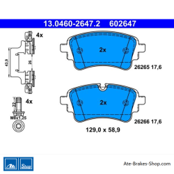 ATE originale Bremsbeläge (13046026472) für Audi, Volkswagen (VW)