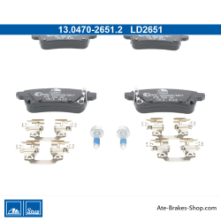 ATE originele keramische remblokken (13047026512) voor Mitsubishi, Nissan, Renault