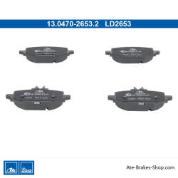 ATE plaquettes de frein en céramique d’origine (13047026532) pour Mercedes-Benz