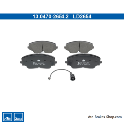 ATE originele keramische remblokken (13047026542) voor Volkswagen (VW)