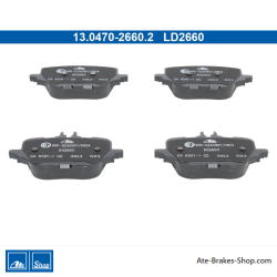 ATE original ceramic brake pads (13047026602) for Mercedes-Benz