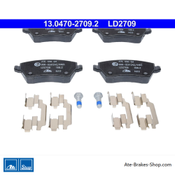 ATE plaquettes de frein en céramique d’origine (13047027092) pour Dacia, Lada, Mercedes-Benz, Nissan, Renault
