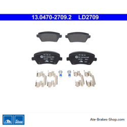 ATE pastillas de freno cerámicas originales (13047027092) para Dacia, Lada, Mercedes-Benz, Nissan, Renault