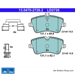 ATE originele keramische remblokken (13047027262) voor Mercedes-Benz