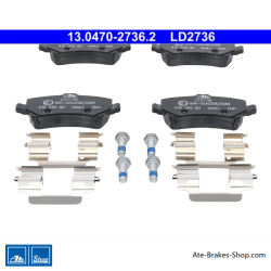 ATE pastillas de freno cerámicas originales (13047027362) para Volvo