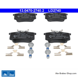 ATE originele keramische remblokken (13047027402) voor Citroën, Peugeot, Renault