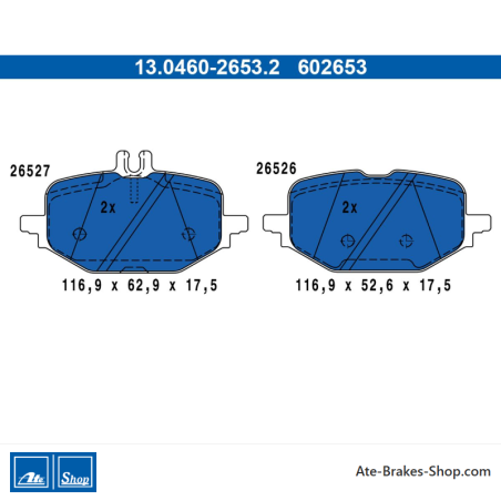 ATE originalen Bremsbeläge (13046026532) für Mercedes-Benz