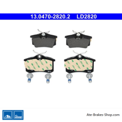 ATE originale Keramikbremsbeläge (13047028202) für Audi, Citroën, Peugeot, Seat, Skoda, Volkswagen (VW)