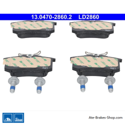 ATE original ceramic brake pads (13047028602) for Audi, Volkswagen (VW)