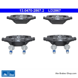 ATE originale Keramikbremsbeläge (13047028672) für Alfa Romeo, Fiat, Lancia