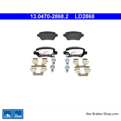 ATE original ceramic brake pads (13047028682) for Kia, Opel
