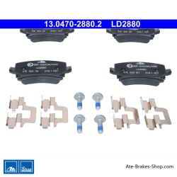 ATE plaquettes de frein en céramique d’origine (13047028802) pour Audi, Seat, Skoda, Volkswagen (VW)