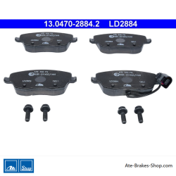 ATE plaquettes de frein en céramique d’origine (13047028842) pour Seat, Skoda, Volkswagen (VW)