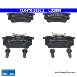 ATE originale Keramikbremsbeläge (13047028862) für Audi, Seat, Skoda, Volkswagen (VW)